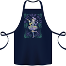 The Mardi Gras Queen Cotton Apron 100% Organic Navy Blue