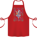 The Mardi Gras Queen Cotton Apron 100% Organic Red