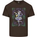 The Mardi Gras Queen Mens Cotton T-Shirt Tee Top Dark Chocolate