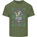 The Mardi Gras Queen Mens Cotton T-Shirt Tee Top Military Green