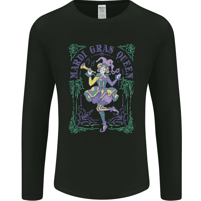 The Mardi Gras Queen Mens Long Sleeve T-Shirt Black