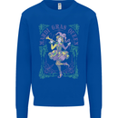 The Mardi Gras Queen Mens Sweatshirt Jumper Royal Blue