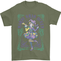 The Mardi Gras Queen Mens T-Shirt 100% Cotton Military Green