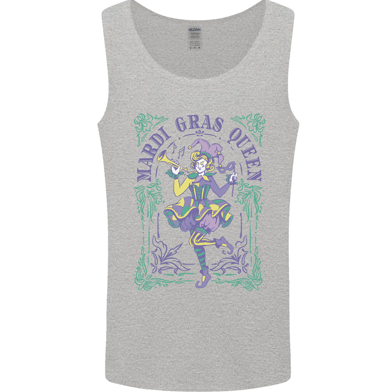 The Mardi Gras Queen Mens Vest Tank Top Sports Grey