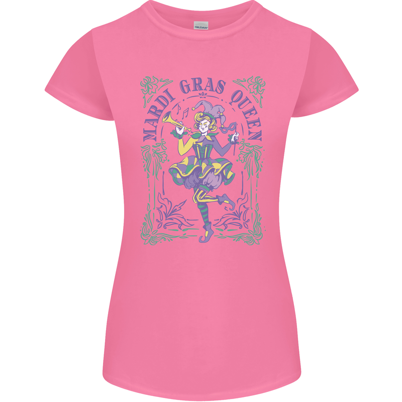 The Mardi Gras Queen Womens Petite Cut T-Shirt Azalea
