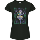 The Mardi Gras Queen Womens Petite Cut T-Shirt Black