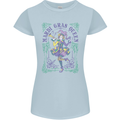 The Mardi Gras Queen Womens Petite Cut T-Shirt Light Blue