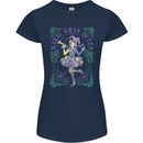 The Mardi Gras Queen Womens Petite Cut T-Shirt Navy Blue
