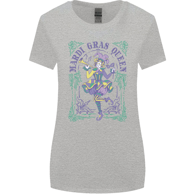 The Mardi Gras Queen Womens Wider Cut T-Shirt Sports Grey