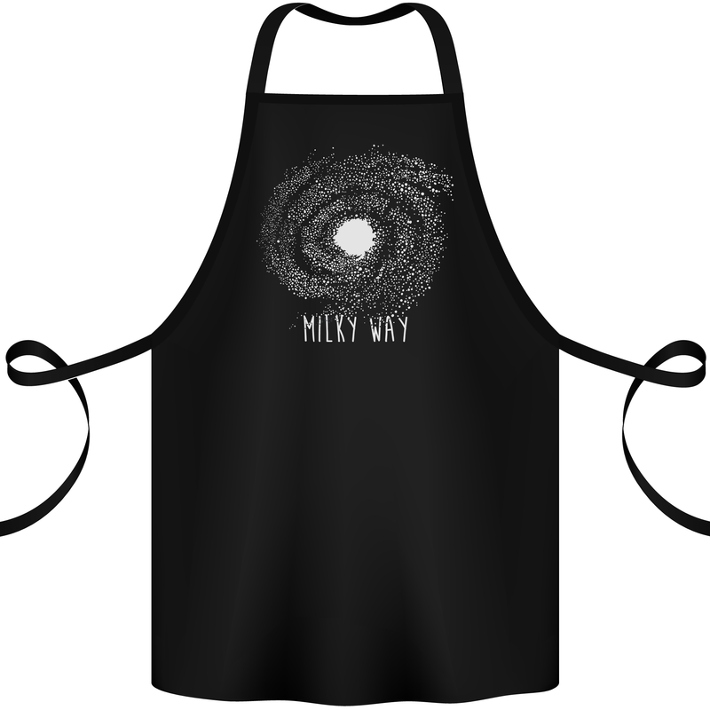 The Milky Way Astronomy Solar System Planet Cotton Apron 100% Organic Black