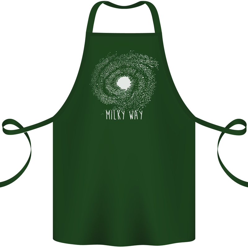 The Milky Way Astronomy Solar System Planet Cotton Apron 100% Organic Forest Green