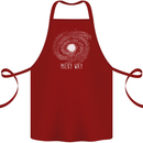 The Milky Way Astronomy Solar System Planet Cotton Apron 100% Organic Maroon