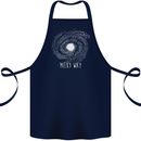 The Milky Way Astronomy Solar System Planet Cotton Apron 100% Organic Navy Blue