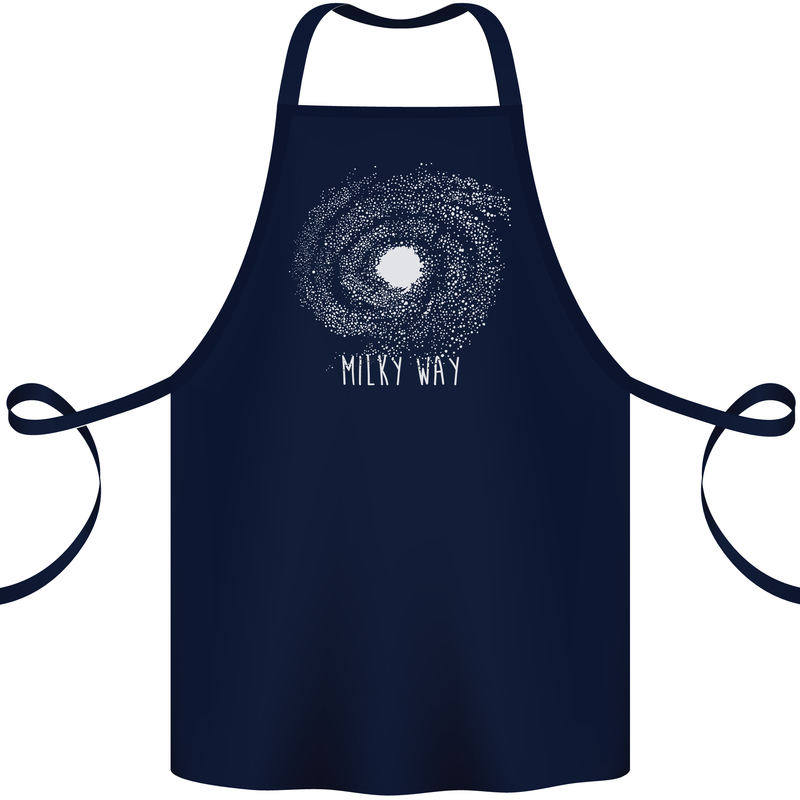 The Milky Way Astronomy Solar System Planet Cotton Apron 100% Organic Navy Blue