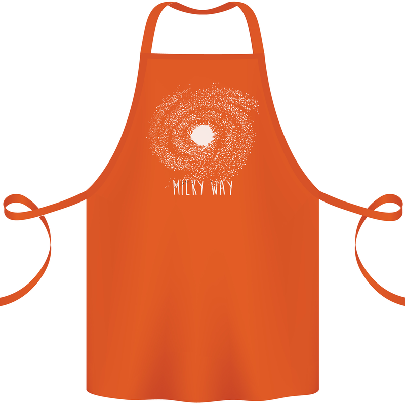 The Milky Way Astronomy Solar System Planet Cotton Apron 100% Organic Orange