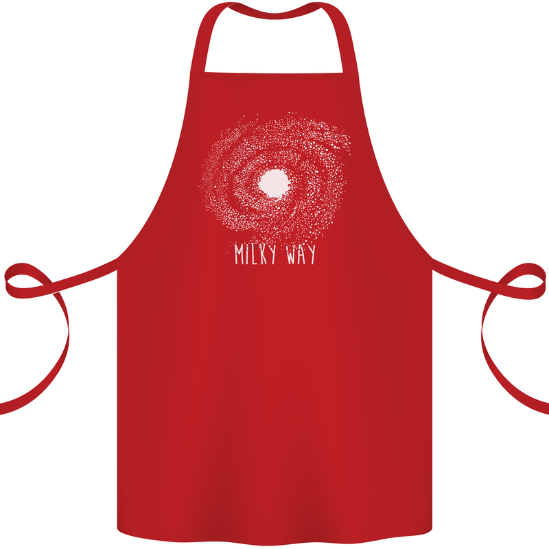 The Milky Way Astronomy Solar System Planet Cotton Apron 100% Organic Red