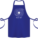 The Milky Way Astronomy Solar System Planet Cotton Apron 100% Organic Royal Blue