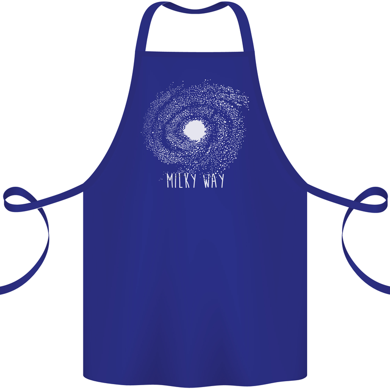 The Milky Way Astronomy Solar System Planet Cotton Apron 100% Organic Royal Blue