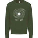 The Milky Way Astronomy Solar System Planet Kids Sweatshirt Jumper Forest Green