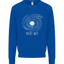 The Milky Way Astronomy Solar System Planet Kids Sweatshirt Jumper Royal Blue