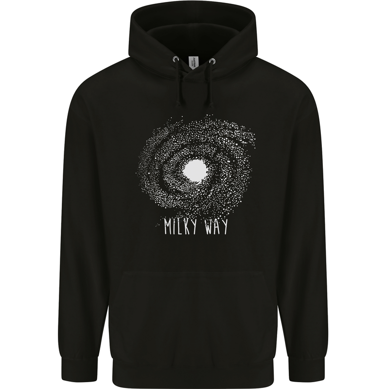 The Milky Way Astronomy Solar System Planet Mens 80% Cotton Hoodie Black