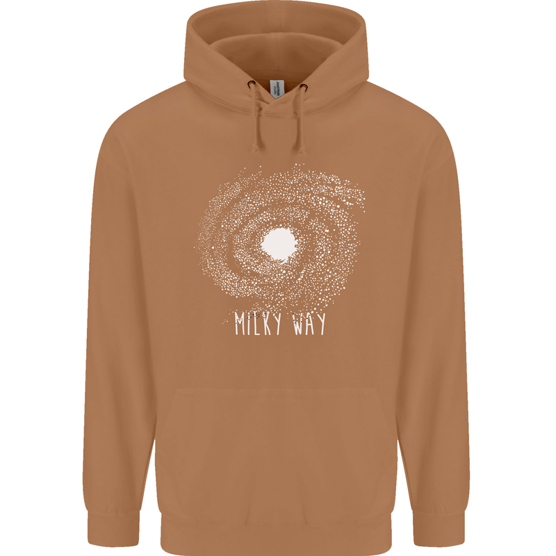 The Milky Way Astronomy Solar System Planet Mens 80% Cotton Hoodie Caramel Latte