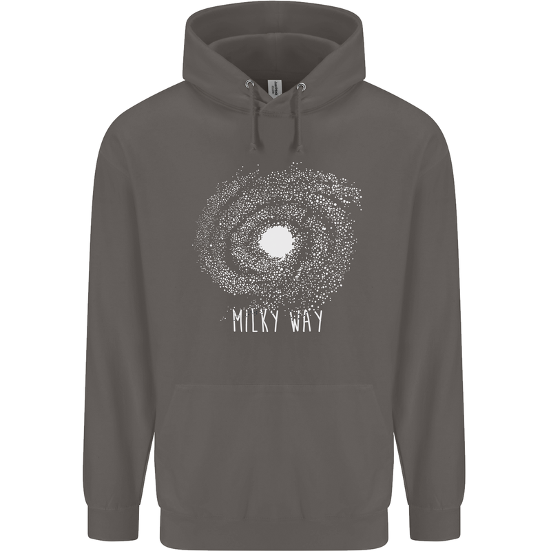 The Milky Way Astronomy Solar System Planet Mens 80% Cotton Hoodie Charcoal