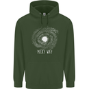 The Milky Way Astronomy Solar System Planet Mens 80% Cotton Hoodie Forest Green