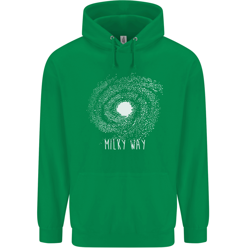 The Milky Way Astronomy Solar System Planet Mens 80% Cotton Hoodie Irish Green