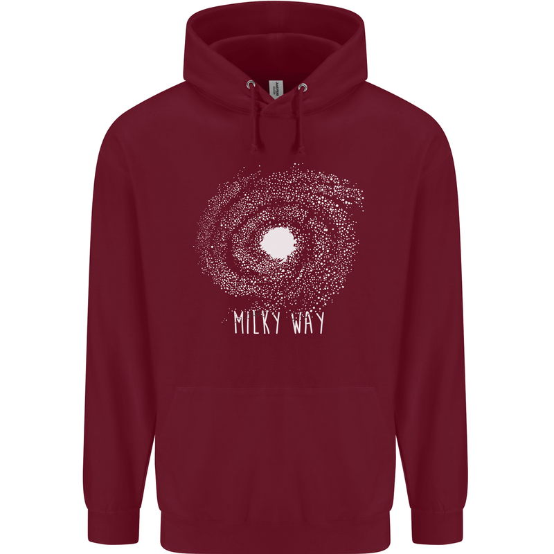 The Milky Way Astronomy Solar System Planet Mens 80% Cotton Hoodie Maroon