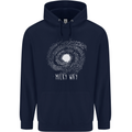 The Milky Way Astronomy Solar System Planet Mens 80% Cotton Hoodie Navy Blue