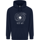 The Milky Way Astronomy Solar System Planet Mens 80% Cotton Hoodie Navy Blue