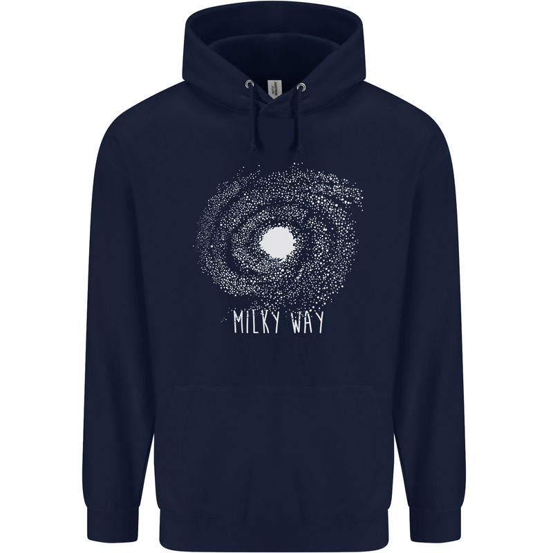 The Milky Way Astronomy Solar System Planet Mens 80% Cotton Hoodie Navy Blue