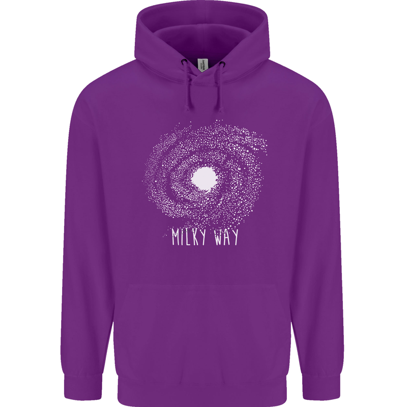 The Milky Way Astronomy Solar System Planet Mens 80% Cotton Hoodie Purple