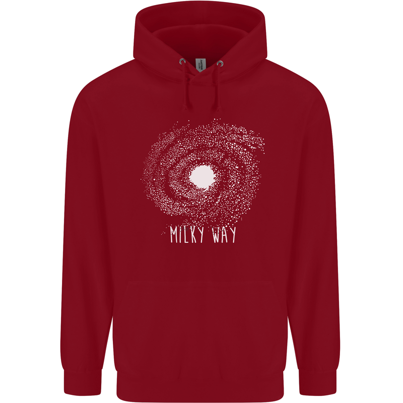 The Milky Way Astronomy Solar System Planet Mens 80% Cotton Hoodie Red