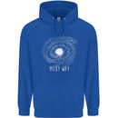 The Milky Way Astronomy Solar System Planet Mens 80% Cotton Hoodie Royal Blue
