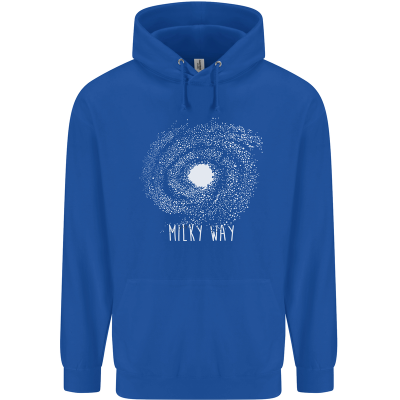 The Milky Way Astronomy Solar System Planet Mens 80% Cotton Hoodie Royal Blue