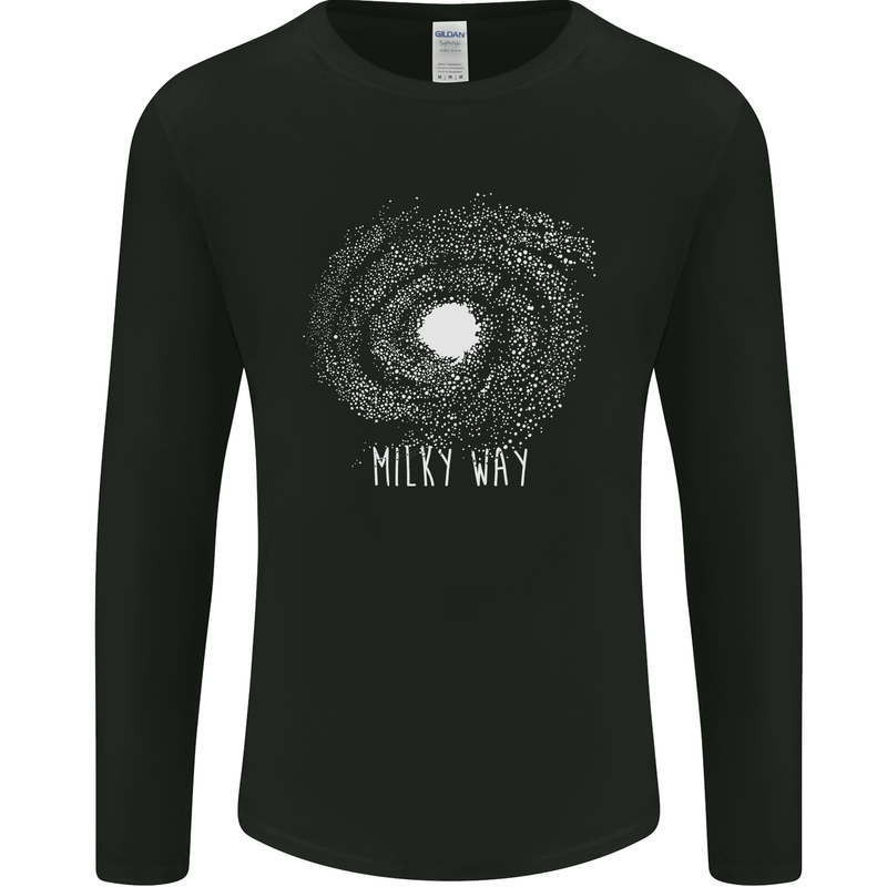 The Milky Way Astronomy Solar System Planet Mens Long Sleeve T-Shirt Black