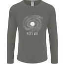 The Milky Way Astronomy Solar System Planet Mens Long Sleeve T-Shirt Charcoal