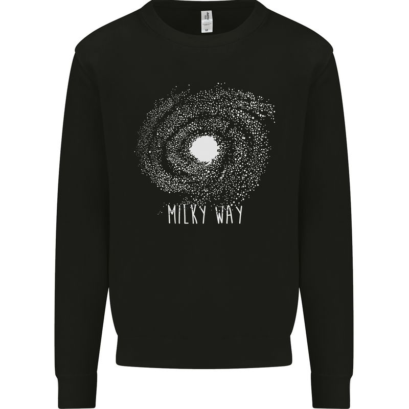 The Milky Way Astronomy Solar System Planet Mens Sweatshirt Jumper Black