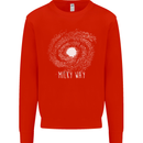 The Milky Way Astronomy Solar System Planet Mens Sweatshirt Jumper Bright Red