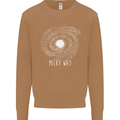The Milky Way Astronomy Solar System Planet Mens Sweatshirt Jumper Caramel Latte