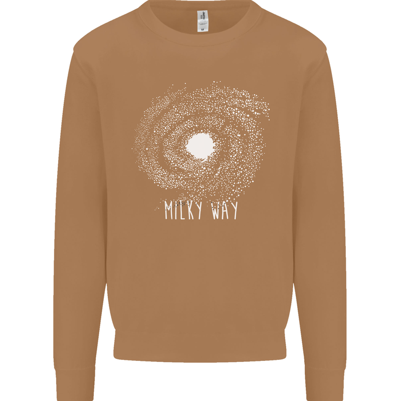 The Milky Way Astronomy Solar System Planet Mens Sweatshirt Jumper Caramel Latte
