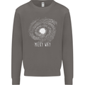 The Milky Way Astronomy Solar System Planet Mens Sweatshirt Jumper Charcoal