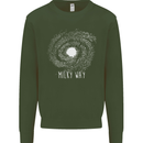 The Milky Way Astronomy Solar System Planet Mens Sweatshirt Jumper Forest Green