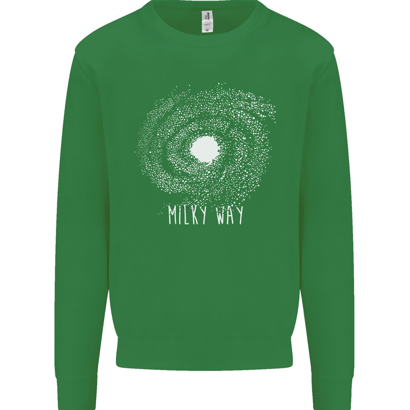 The Milky Way Astronomy Solar System Planet Mens Sweatshirt Jumper Irish Green