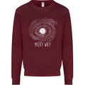 The Milky Way Astronomy Solar System Planet Mens Sweatshirt Jumper Maroon