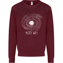 The Milky Way Astronomy Solar System Planet Mens Sweatshirt Jumper Maroon