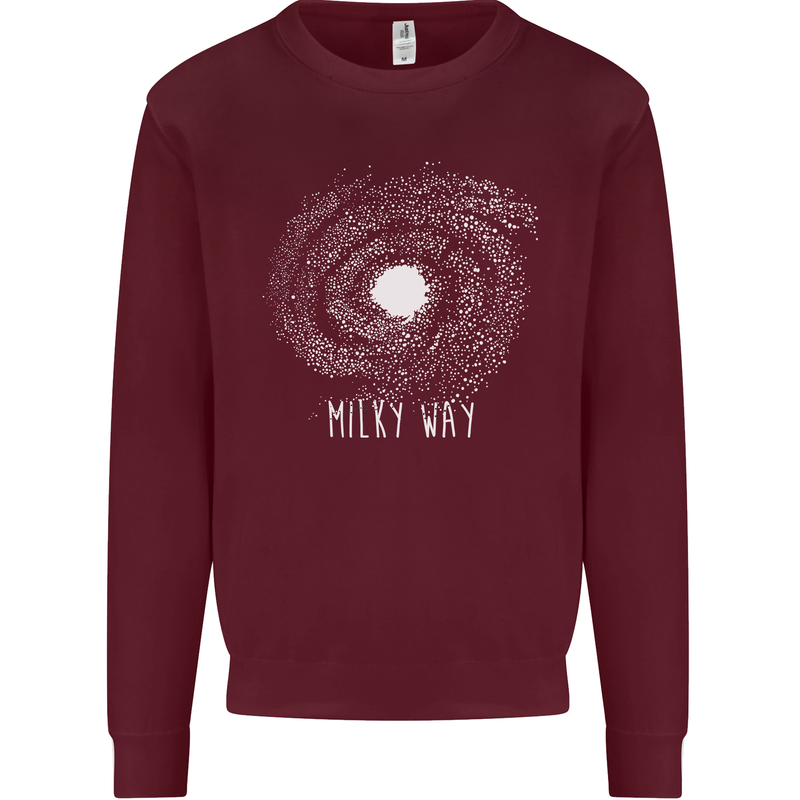 The Milky Way Astronomy Solar System Planet Mens Sweatshirt Jumper Maroon
