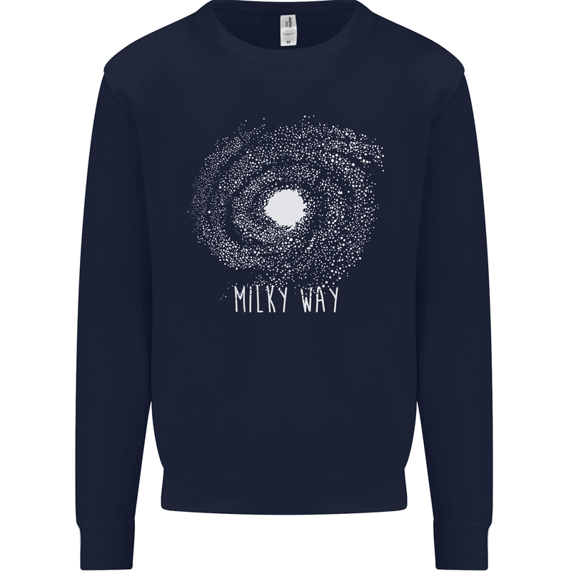 The Milky Way Astronomy Solar System Planet Mens Sweatshirt Jumper Navy Blue